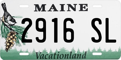 ME license plate 2916SL