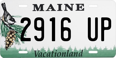 ME license plate 2916UP