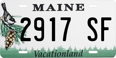 ME license plate 2917SF
