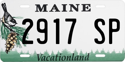 ME license plate 2917SP