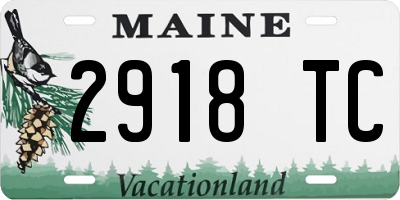 ME license plate 2918TC