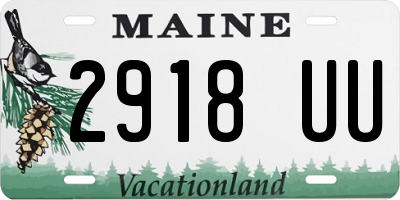 ME license plate 2918UU