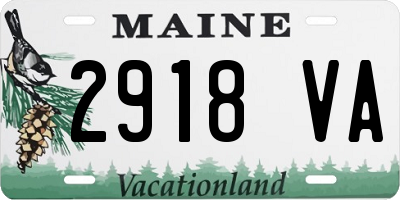 ME license plate 2918VA