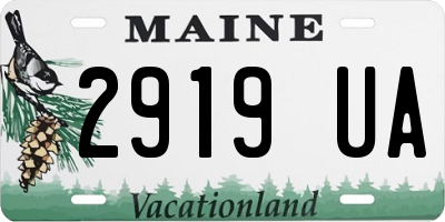 ME license plate 2919UA