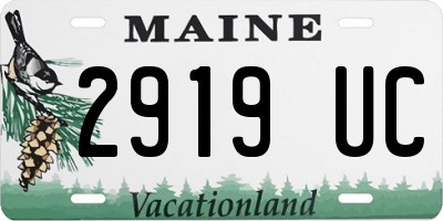 ME license plate 2919UC