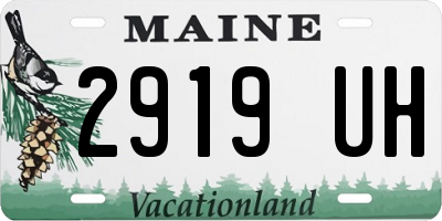 ME license plate 2919UH