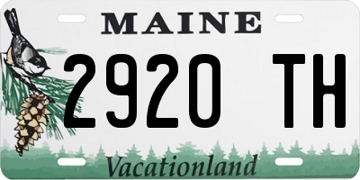 ME license plate 2920TH