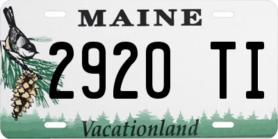 ME license plate 2920TI