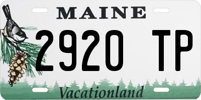 ME license plate 2920TP