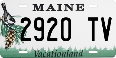 ME license plate 2920TV