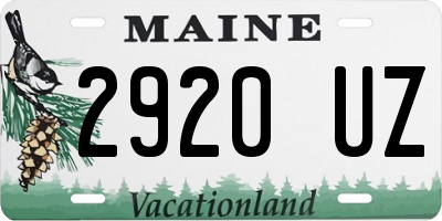 ME license plate 2920UZ