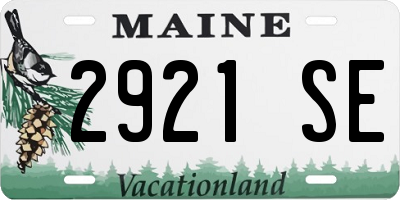 ME license plate 2921SE