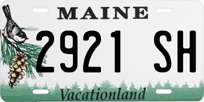 ME license plate 2921SH