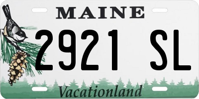 ME license plate 2921SL