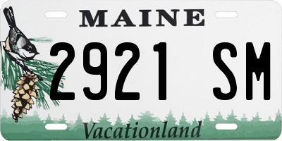 ME license plate 2921SM