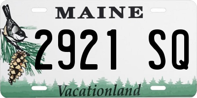 ME license plate 2921SQ