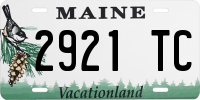 ME license plate 2921TC