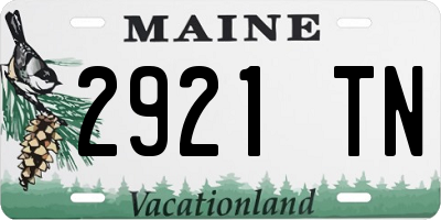 ME license plate 2921TN