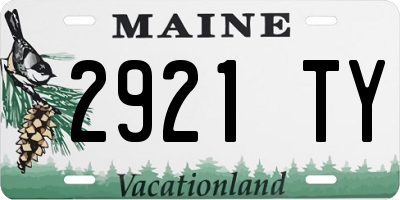ME license plate 2921TY