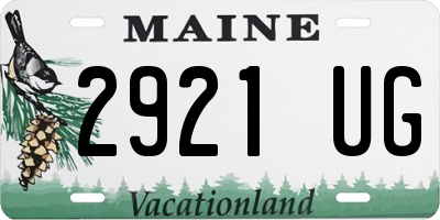 ME license plate 2921UG