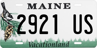 ME license plate 2921US