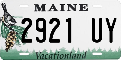 ME license plate 2921UY