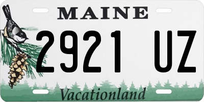 ME license plate 2921UZ