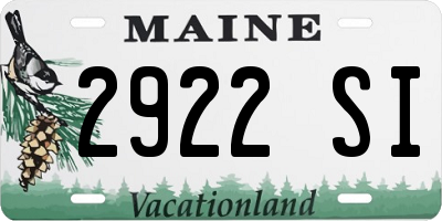 ME license plate 2922SI