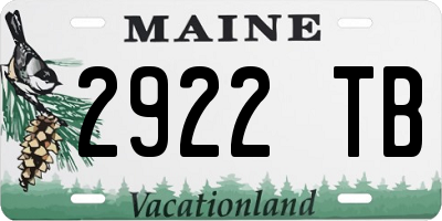 ME license plate 2922TB