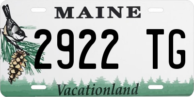 ME license plate 2922TG