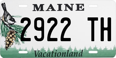 ME license plate 2922TH