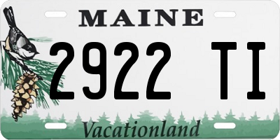 ME license plate 2922TI