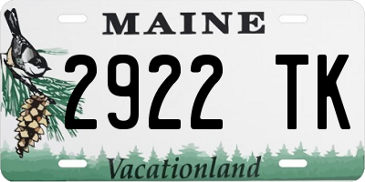 ME license plate 2922TK