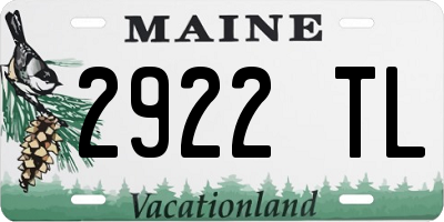 ME license plate 2922TL