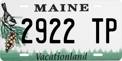 ME license plate 2922TP