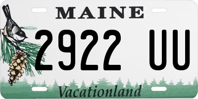 ME license plate 2922UU