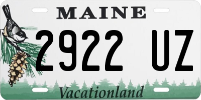 ME license plate 2922UZ