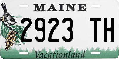 ME license plate 2923TH