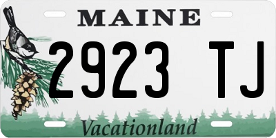 ME license plate 2923TJ