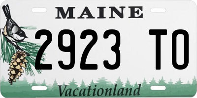 ME license plate 2923TO