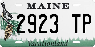 ME license plate 2923TP