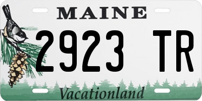 ME license plate 2923TR