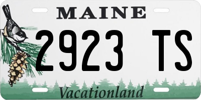 ME license plate 2923TS