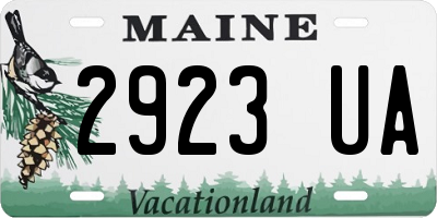 ME license plate 2923UA