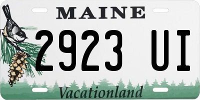 ME license plate 2923UI