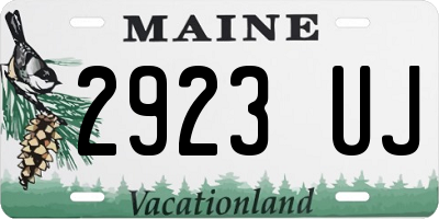 ME license plate 2923UJ