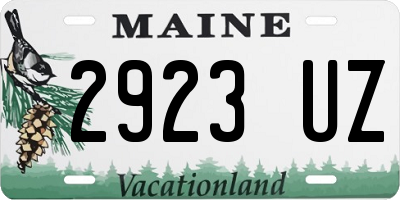 ME license plate 2923UZ