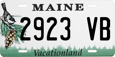 ME license plate 2923VB