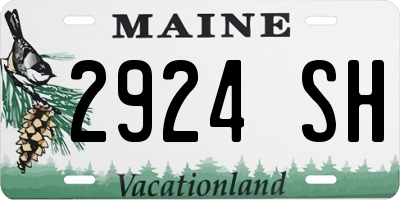 ME license plate 2924SH