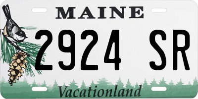 ME license plate 2924SR